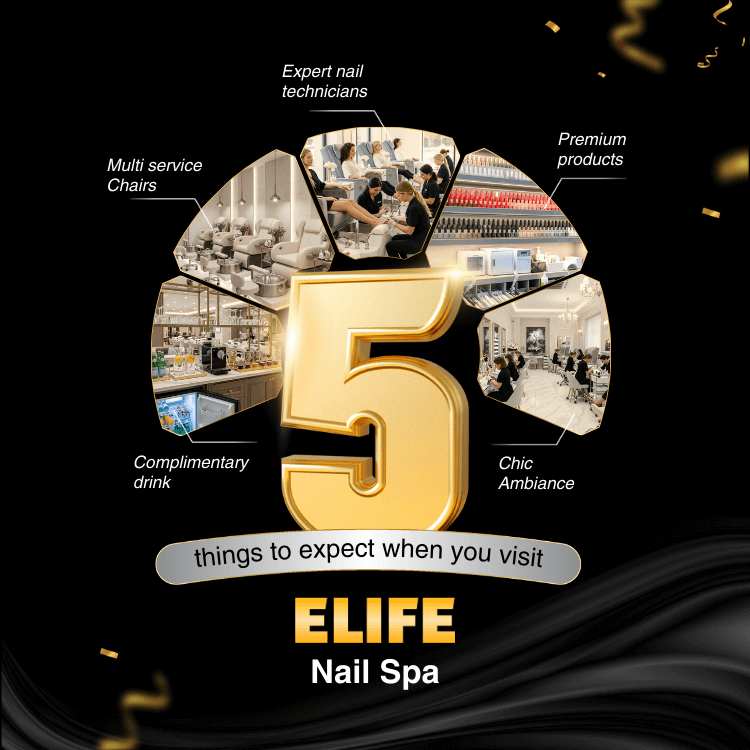 Interior view of a nail salon highlighting the service environment.