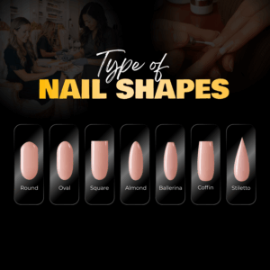 Different nail shapes and designs at Elife Nail Spa.